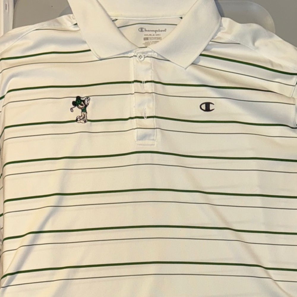 Champion Mickey Mouse Polo with Green Stripes